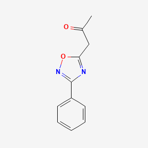 Struktur - 1-(3-Phenyl-1,2,4-oxadiazol-5-yl)acetone, 90%