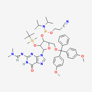 Structure - DMT-2'-O-TBDMS-G(dmf)-CE-phosphoramidite, 95%