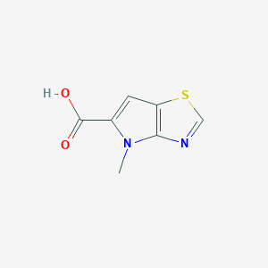 Struktur - 4-Methyl-4H-pyrrolo[2,3-d]thiazole-5-carboxylic acid, 97%