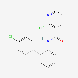 Struktura - 2-Chloro-N-(4'-chloro-[1,1'-biphenyl]-2-yl)nicotinamide, 98%