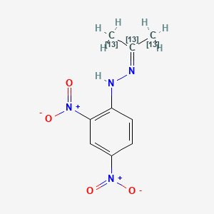结构 - Acetone 2,4-Dinitrophenylhydrazone-13C3